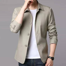 Jaqueta Masculina Estilo Blazer Valenteo Bege