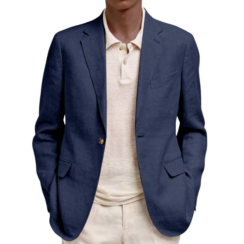 Jaqueta Masculina Estilo Blazer Valenteo Vernacci Azul Marinho