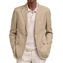 Jaqueta Masculina Estilo Blazer Valenteo Vernacci Bege