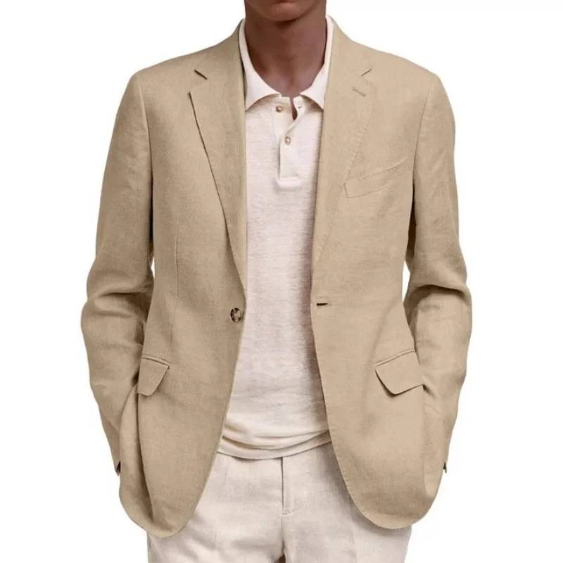 Jaqueta Masculina Estilo Blazer Valenteo Vernacci Bege