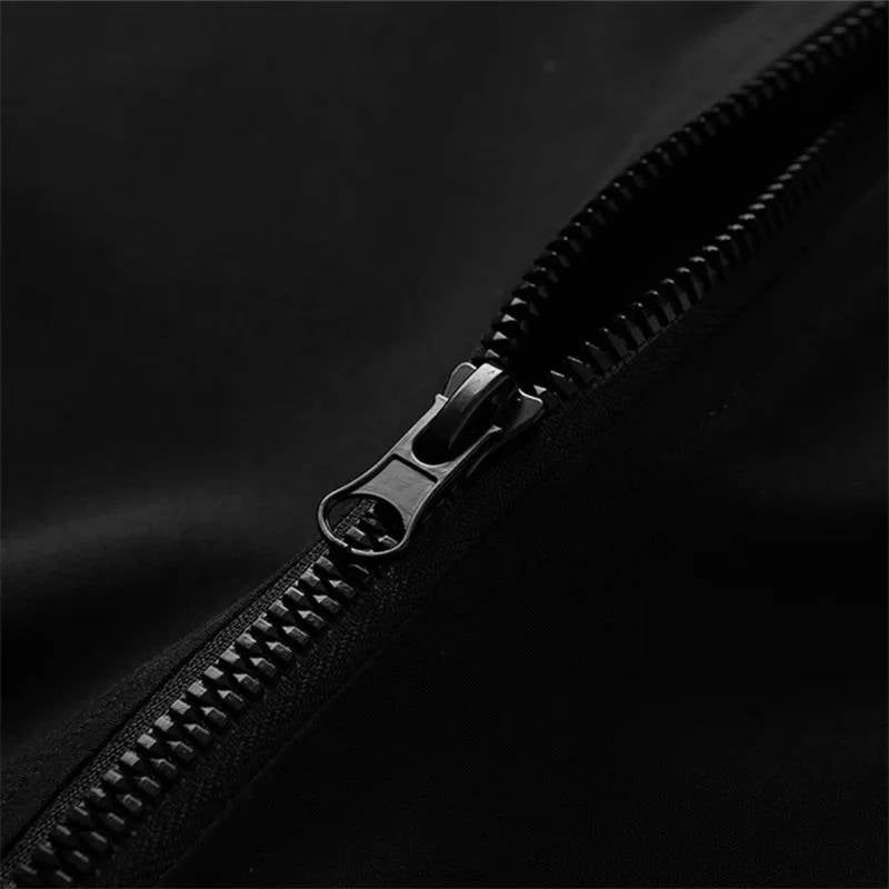 Detalhes do Zíper da Jaqueta Masculina Valenteo