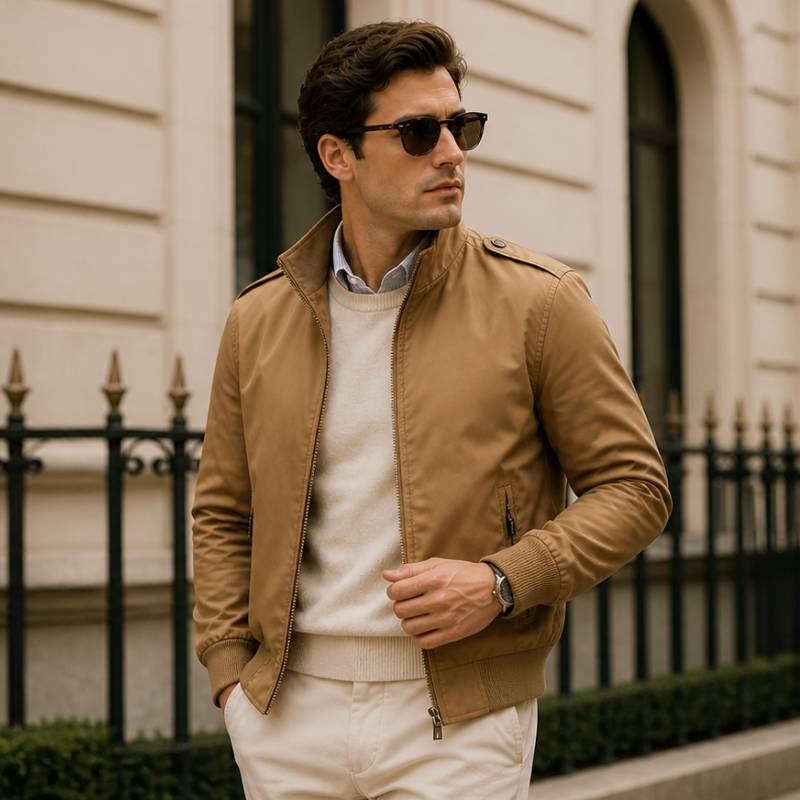 Homem Usando a Jaqueta Masculina Valenteo