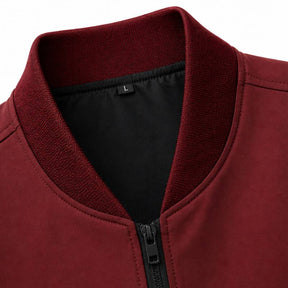 Detalhes da Jaqueta Masculina Vermelha 