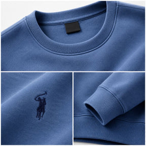 Moletom Masculino Azul com Gola Redonda