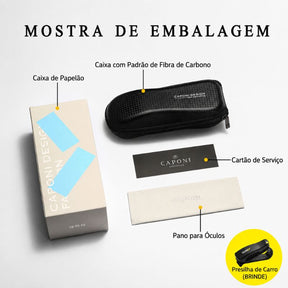 Embalagem do Óculos de Sol Masculino Valenteo Ravero