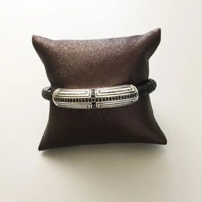 Pulseira Masculina de Couro 