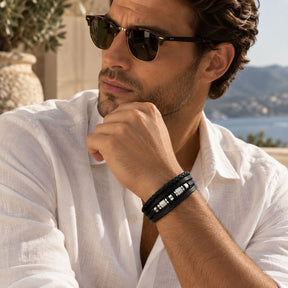 Pulseira Masculina de Couro Valenteo Pembroke Modelo