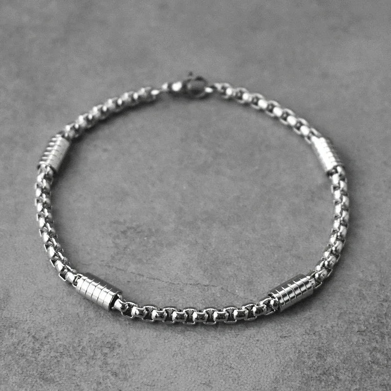 pulseira masculina prata