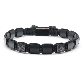 Pulseira Masculina Valenteo Stone Obsidian