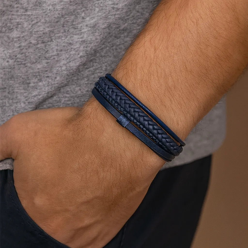 Pulseira masculina Valenteo Forge Azul