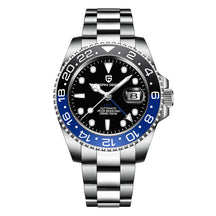 Relógio Automático Preto Azul GMT Date