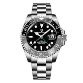 Relógio Automático Preto Cinza GMT Date