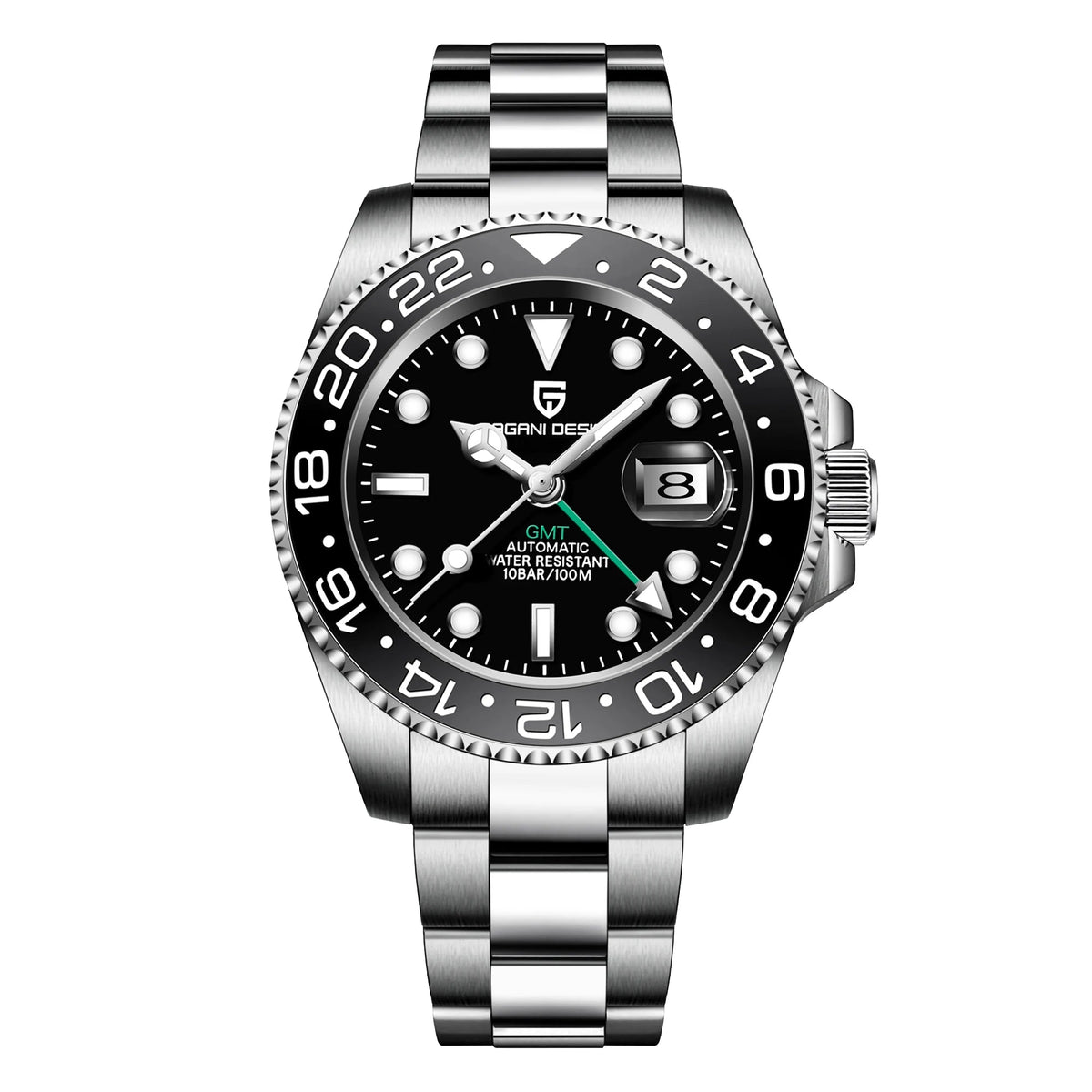 Relógio Automático Preto GMT Date