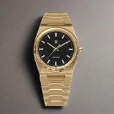Relógio Quartzo Ultra Slim VLX Dourado Preto