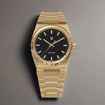 Relógio Quartzo Ultra Slim VLX Dourado Preto