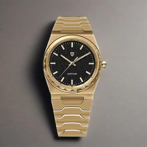 Relógio Quartzo Ultra Slim VLX Dourado Preto