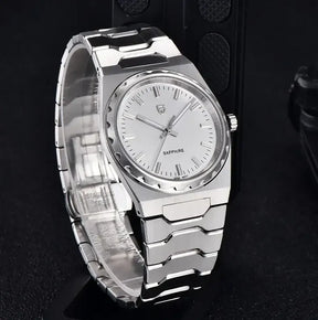 Relógio Quartzo Ultra Slim VLX Prata Branco