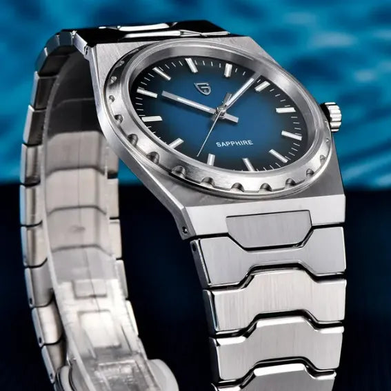 Relógio Quartzo Ultra Slim VLX Prata azul