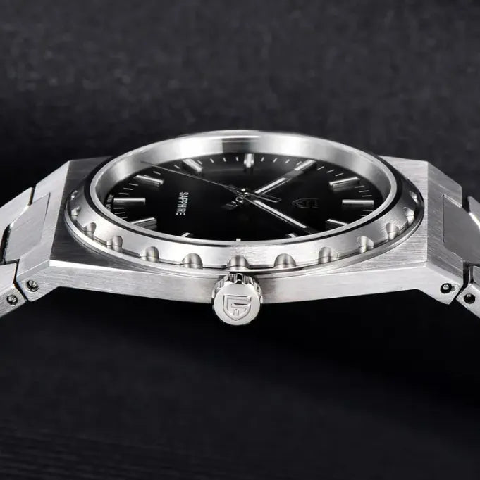 Relógio Quartzo Ultra Slim VLX Prata preto