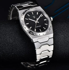 Relógio Quartzo Ultra Slim VLX Prata preto