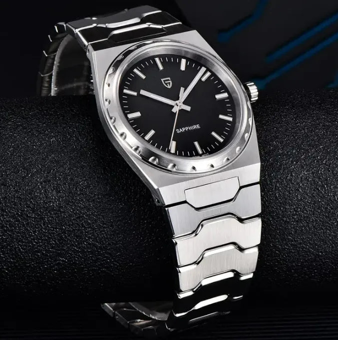 Relógio Quartzo Ultra Slim VLX Prata preto