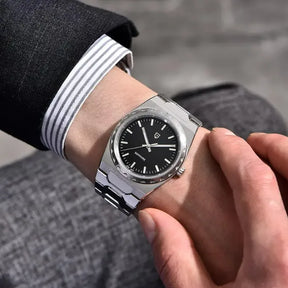 Relógio Quartzo Ultra Slim VLX Prata preto