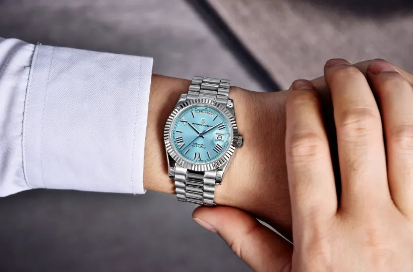 Relógio Valenteo President Date Azul Turquesa