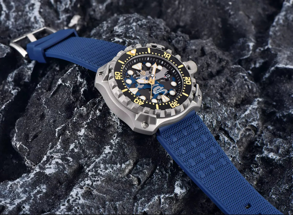 Relógio Masculino Militar Prata Azul Delta Raider