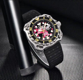 Relógio Masculino Militar Prata Rosa Delta Raider