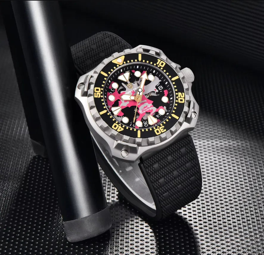 Relógio Masculino Militar Prata Rosa Delta Raider