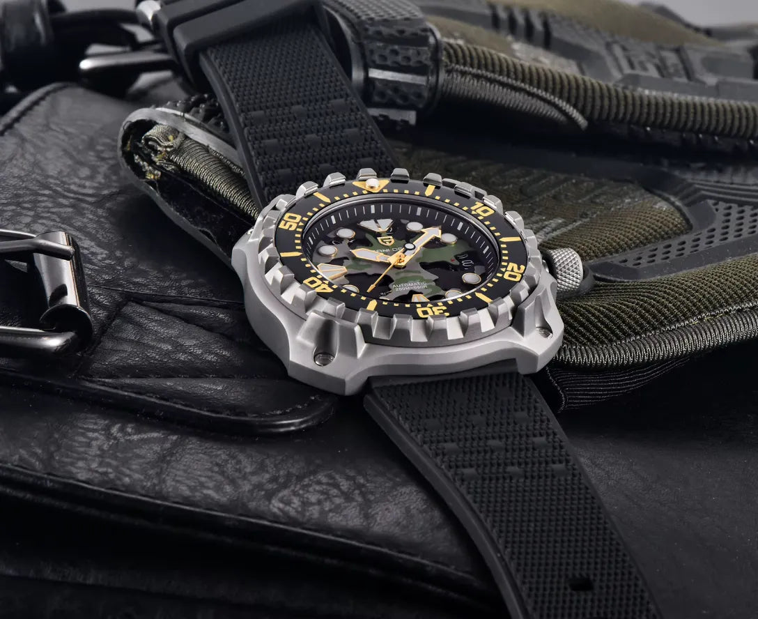 Relógio Masculino Militar Prata Verde Delta Raider