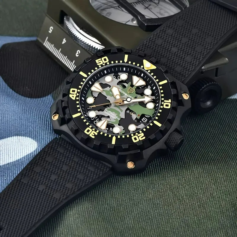 Relógio Masculino Militar Preto Verde Delta Raider