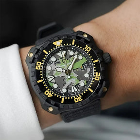 Relógio Masculino Militar Preto Verde Delta Raider