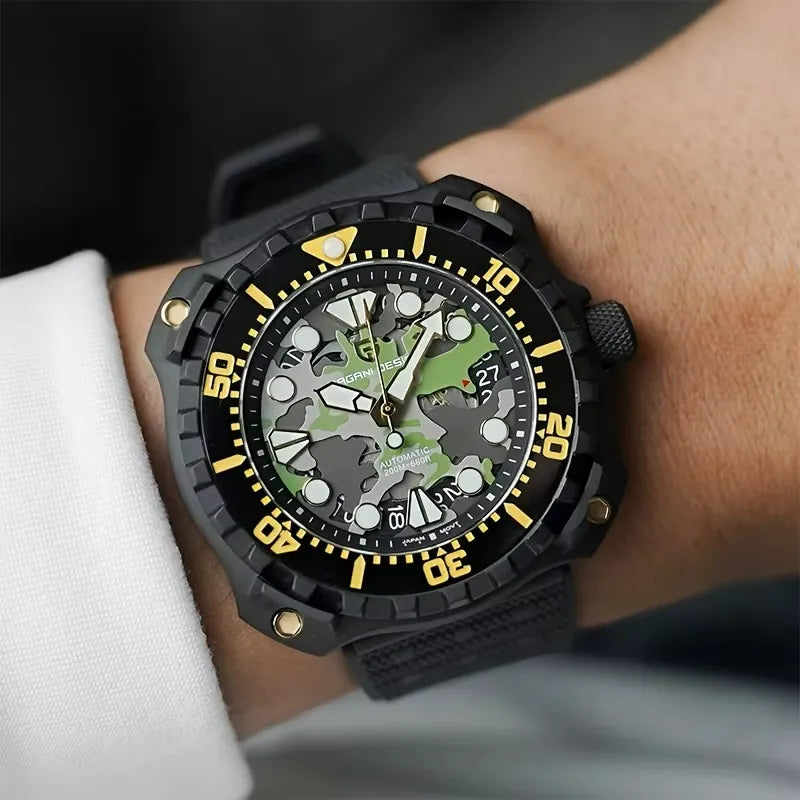 Relógio Masculino Militar Preto Verde Delta Raider