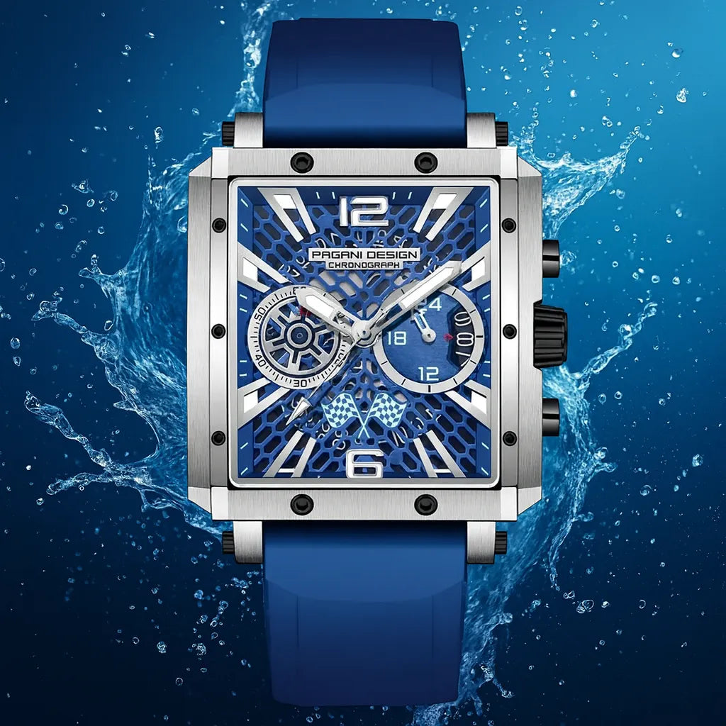 Relógio Cronógrafo Azul Monakos