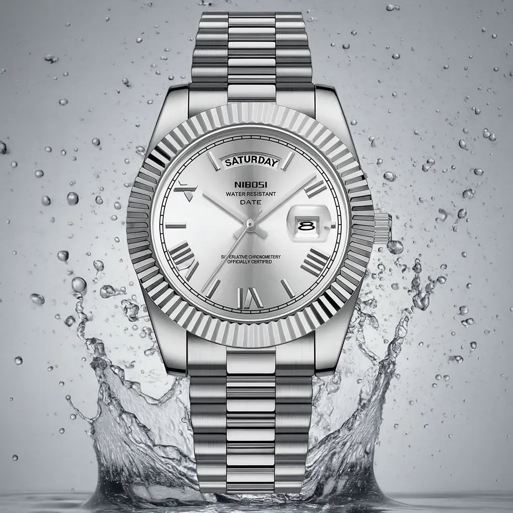 Relógio masculino Quartzo Prata President Date