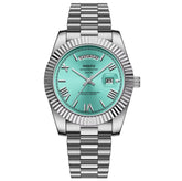 Relógio Valenteo President Date Quartzo Azul Turqueza - Nibosi