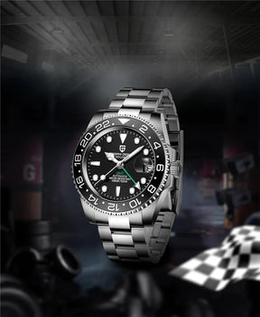 Relógio Automático Preto GMT Date