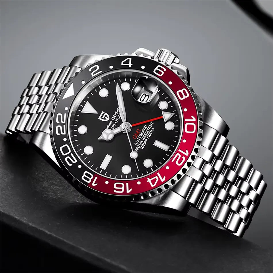Relógio Masculino Automático GMT Date