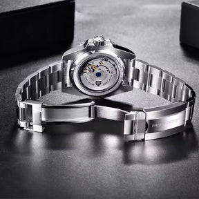 Relogio_Automatico_Vermelho_Azul_GMT_Date_Valenteo
