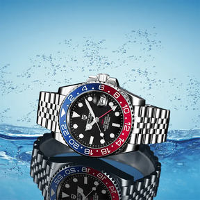 Relogio_Automatico_Vermelho_Azul_GMT_Date_Valenteo_1