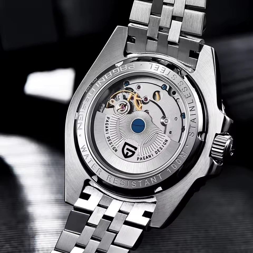 Relogio_Automatico_Vermelho_Azul_GMT_Date_Valenteo