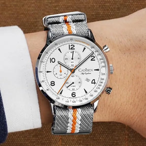 Relógio Cronógrafo Branco Seagull