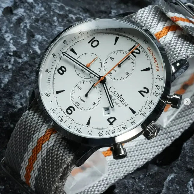 Relógio Cronógrafo Branco Seagull