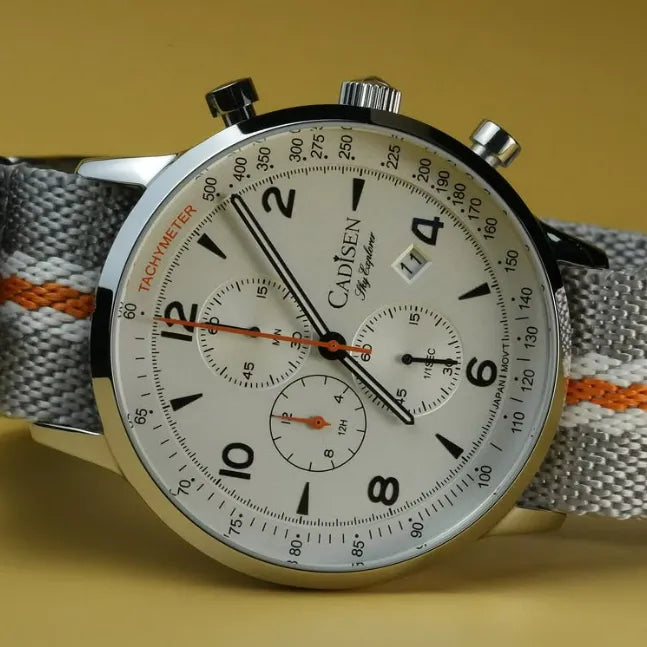 Relógio Cronógrafo Branco Seagull