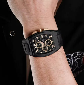 Relógio Cronógrafo Preto Dourado Force Air