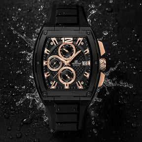 Relógio Cronógrafo Preto Dourado Force Air