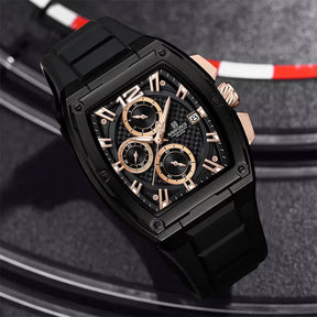 Relógio Cronógrafo Preto Dourado Force Air