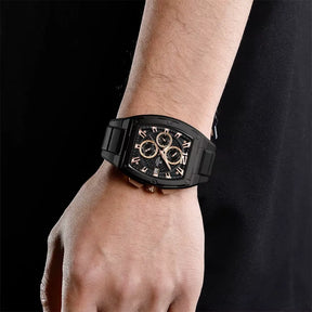 Relógio Cronógrafo Preto Dourado Force Air