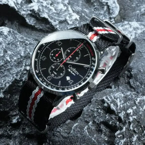 Relógio Cronógrafo Preto Seagull